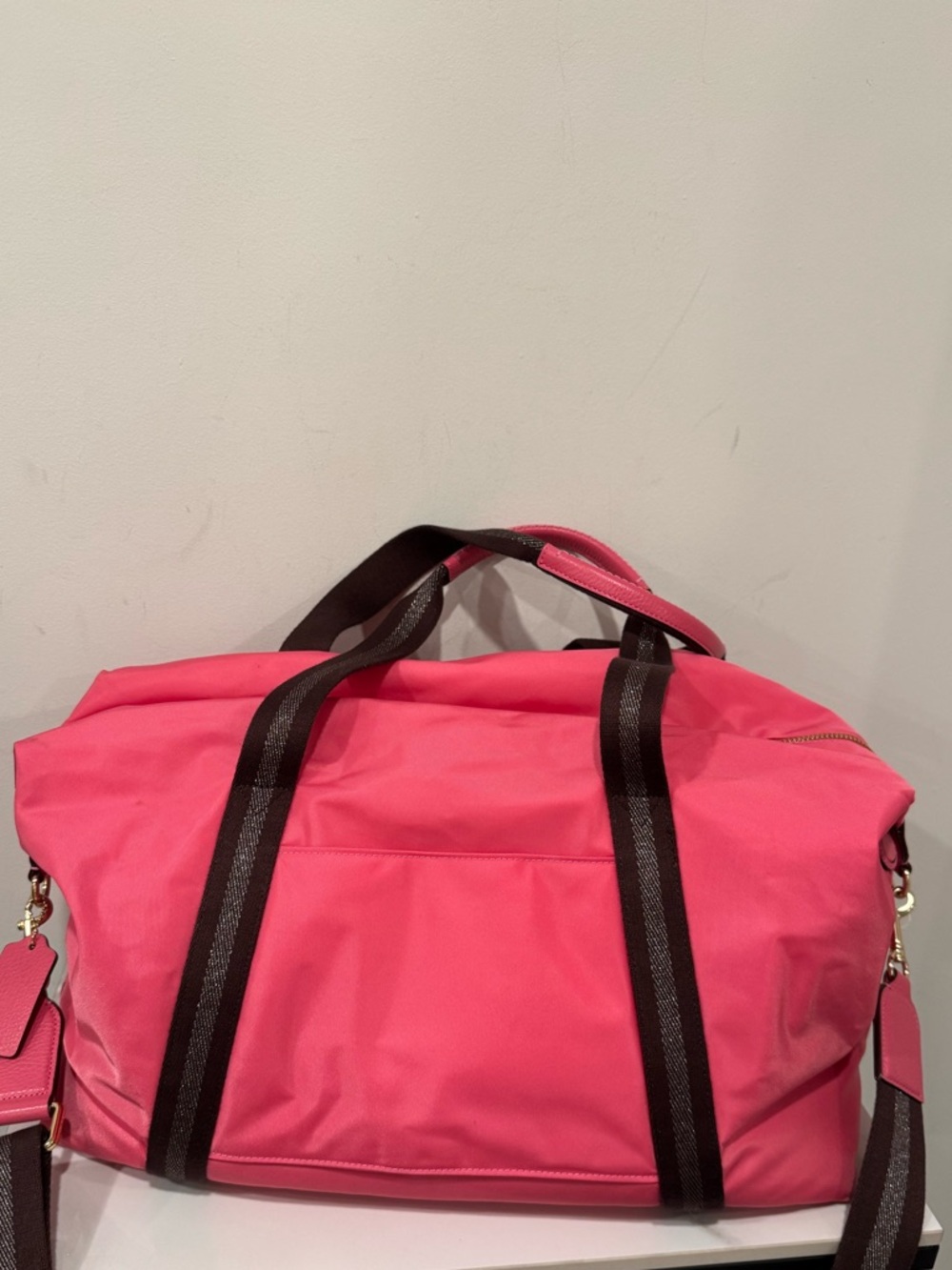 Coach Court Pink Travel Duffel with Front Pouch - Picture 3 of 16